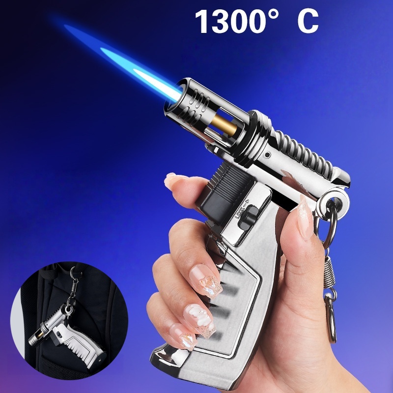 Kitchen Baking Torch - ใหม่โลหะความจุสูง Inflatable ไฟแช็ก Windproof กลางแจ้ง Turbine
