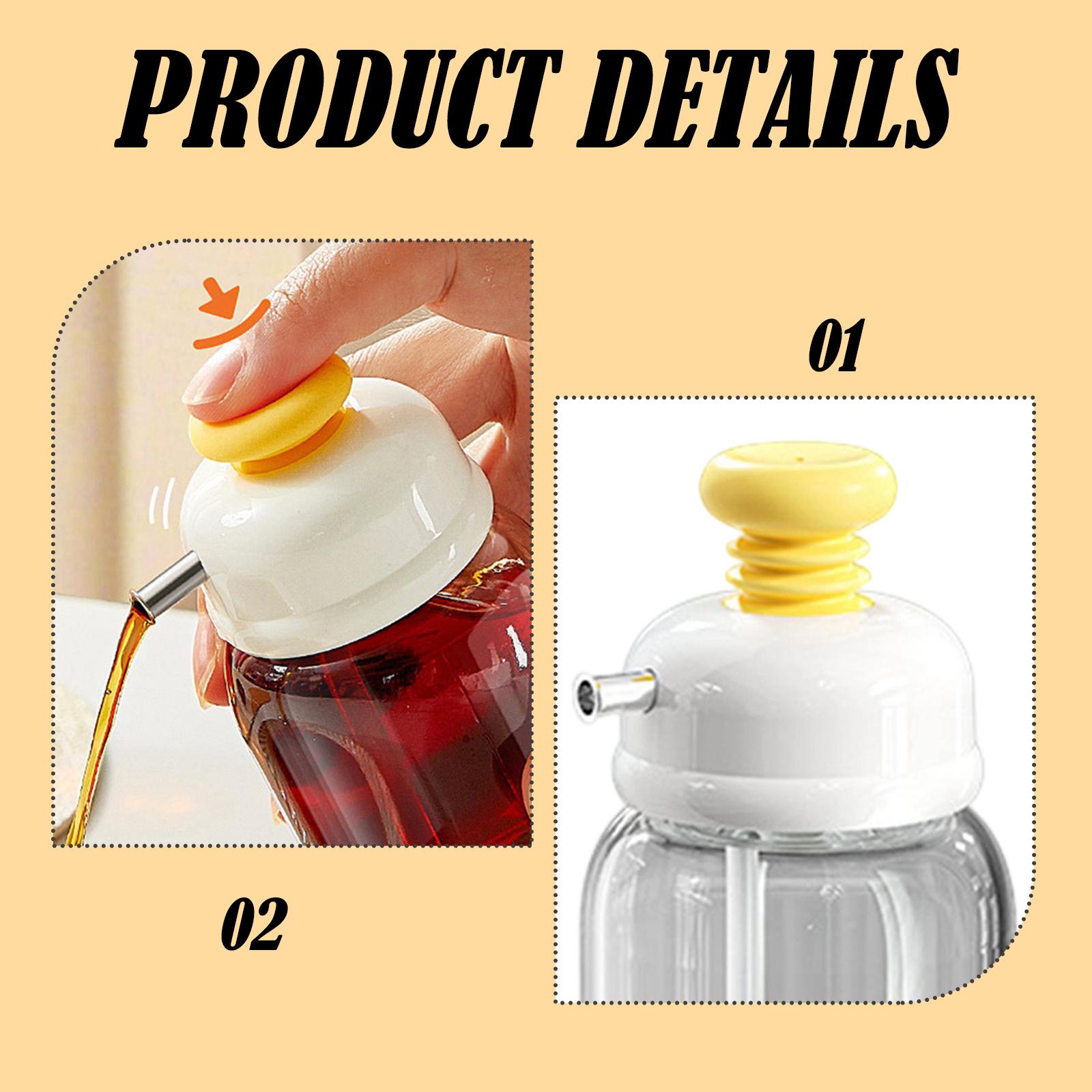 Kitchen Glass Baking Set - ขวดแก้วใสสำหรับน้ำมันมะกอก/น้ำมันงา ขนาด 100 มล. พร้อมหัวกด สำหรับทำบาร์บีคิว