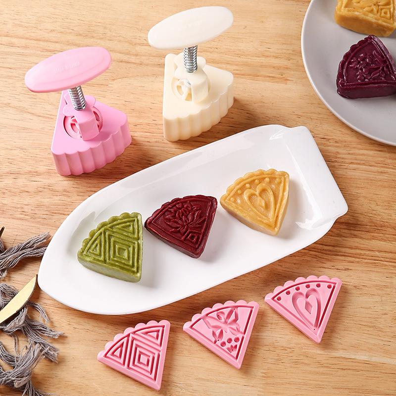 Kitchen Baking Torch - ชุดแม่พิมพ์ขนมไหว้พระจันทร์ DIY 1 ชุด แม่พิมพ์พลาสติกแบบกดมือ สำหรับทำขนม