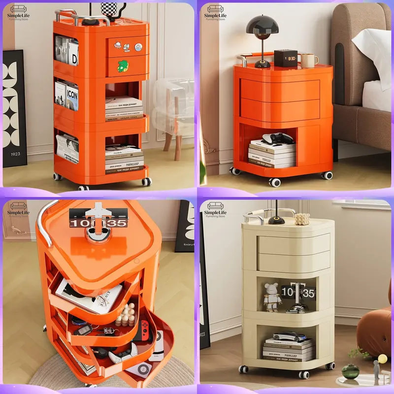 Kitchen Baking Station - รถเข็นครัวพร้อมล้อเลื่อน ตู้เก็บของเคลื่อนที่สำหรับทำอาหาร อบขนม สถานีเตรียมอาหาร รถเข็นอเนกประสงค์แบบเคลื่อนที่