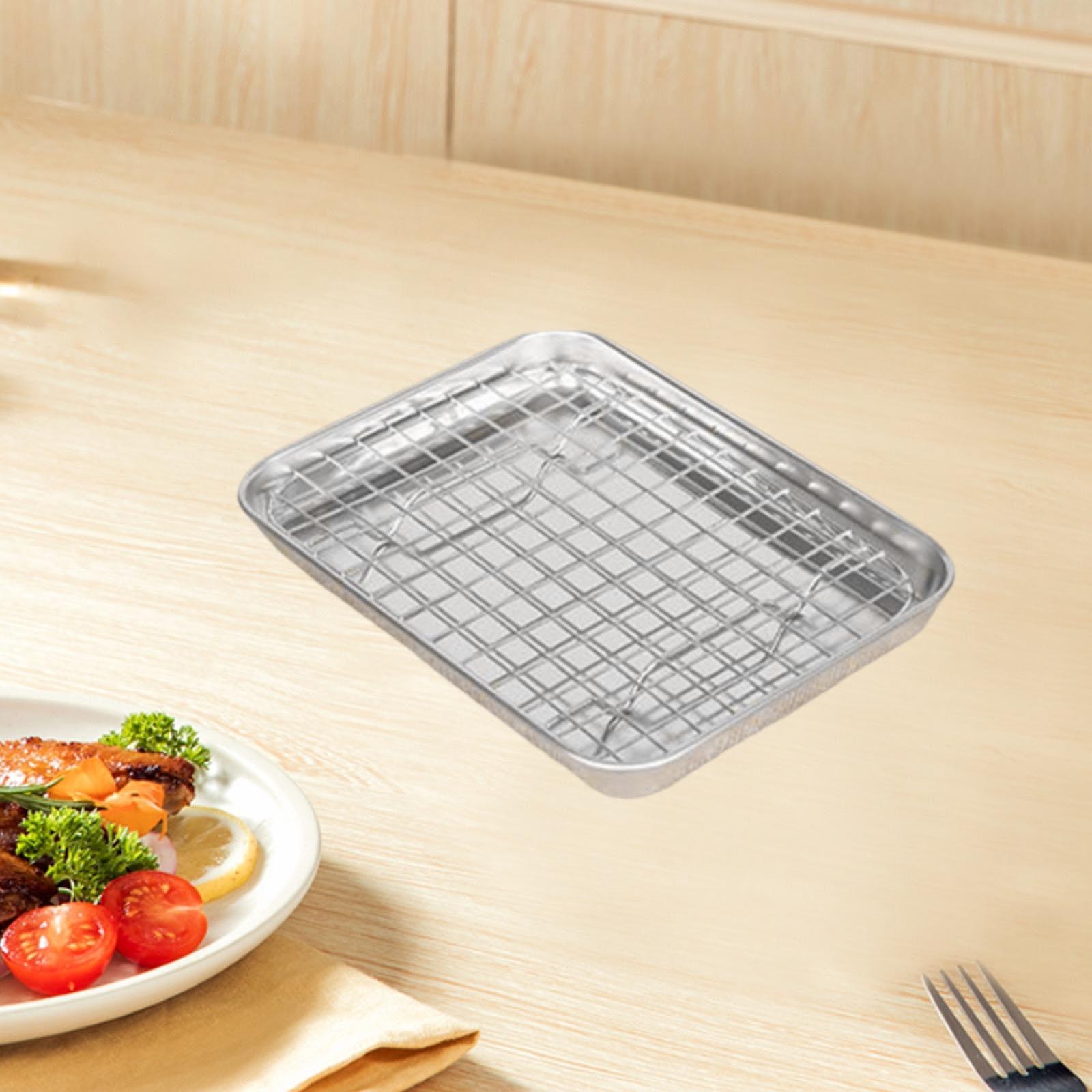 Kitchen Baking Pan Storage - ถาดอบคุกกี้พร้อมตะแกรงระบายความร้อน อุปกรณ์อบขนมขนาดใหญ่สำหรับทำขนมที่บ้าน และชุดทำขนมปังในครัว