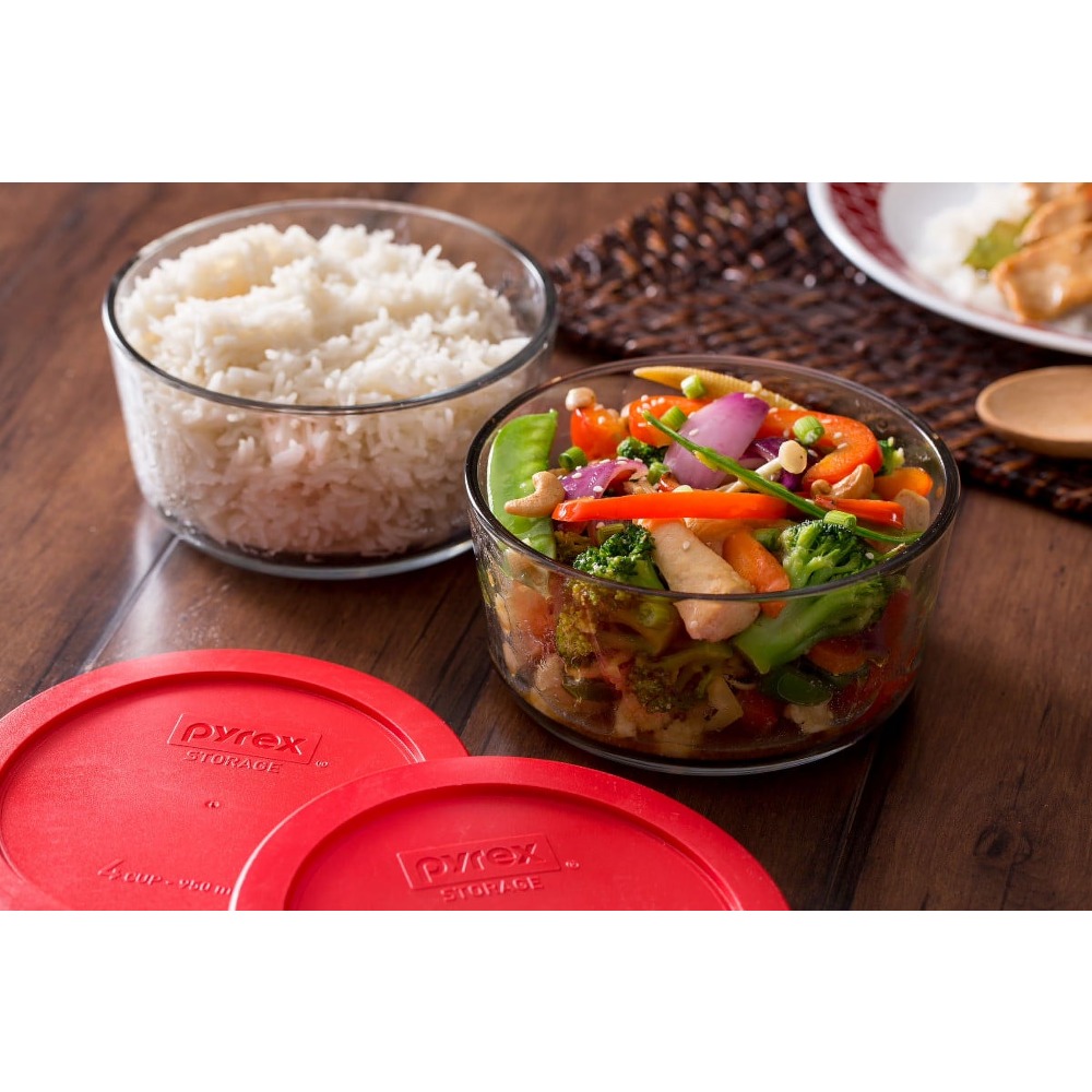 Kitchen Glass Baking Set - ชุดกล่องเก็บอาหารแก้ว 2 ชิ้น พร้อมฝาปิด ใช้กับเตาอบได้ ภาชนะอบอาหาร