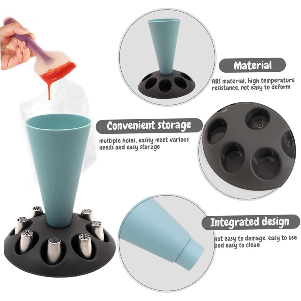 ถุงบีบครีมแต่งหน้าเค้ก 1 ชิ้น  - Kitchen Baking Tools บทวิจารณ์และราคา
