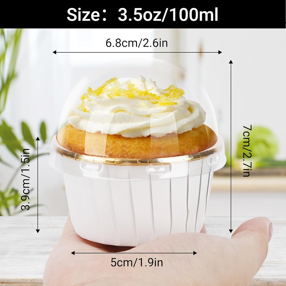 50 pcs มัฟฟินถ้วยกระดาษ Cupcak - Kitchen Baking Tools บทวิจารณ์และราคา