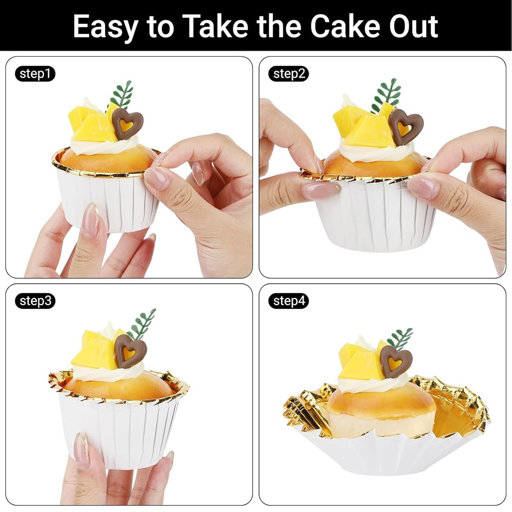 50 pcs มัฟฟินถ้วยกระดาษ Cupcak - Kitchen Baking Tools บทวิจารณ์และราคา