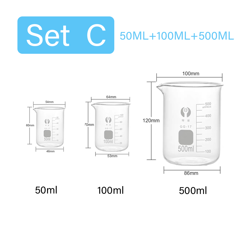 ชุดแก้วตวง 3 ชิ้น/ชุด แก้วใสพร - Kitchen Glass Baking Set บทวิจารณ์และราคา