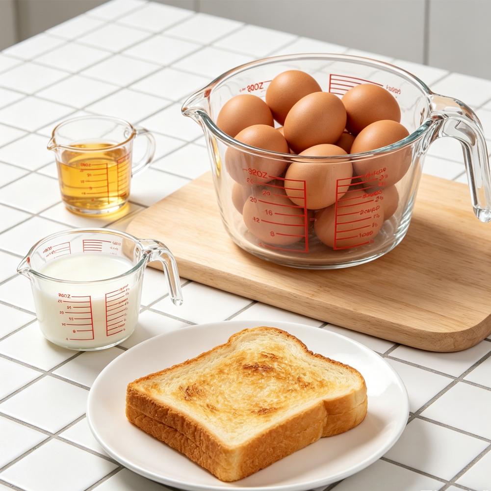 ชุดถ้วยตวง 3 ชิ้น ถ้วยตวงแก้วห - Kitchen Glass Baking Set บทวิจารณ์และราคา