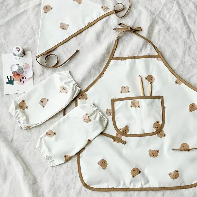 น่ารักการ์ตูนเด็กผ้ากันเปื้อนแ - Kitchen Kids Baking Set บทวิจารณ์และราคา