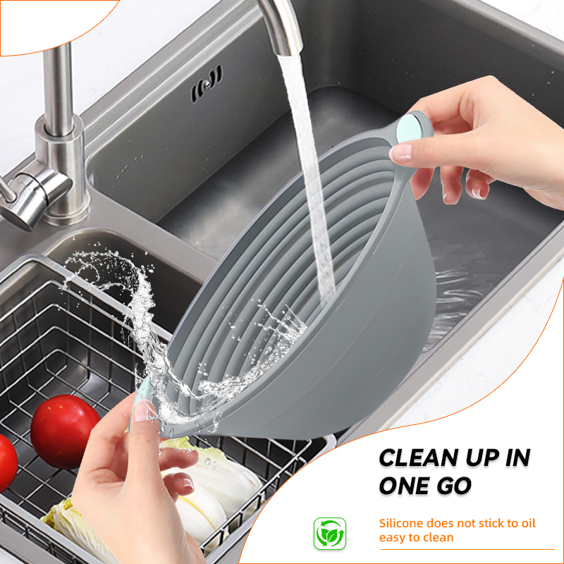 ตะกร้าพับได้ทำจากซิลิโคนสำหรับ - Kitchen Baking Storage บทวิจารณ์และราคา
