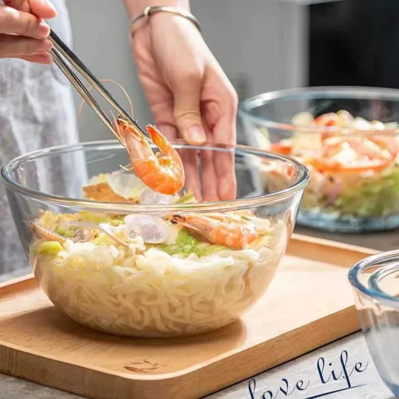 แก้วครัวชามผสมชุดชามไอศกรีมชาม - Kitchen Glass Baking Set บทวิจารณ์และราคา