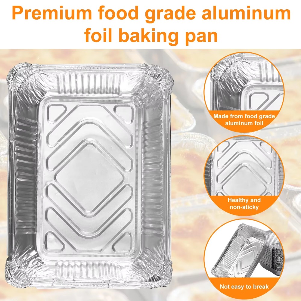 10PCS อลูมิเนียมฟอยล์ทิ้งภาชนะ - Kitchen Baking Pan Storage บทวิจารณ์และราคา