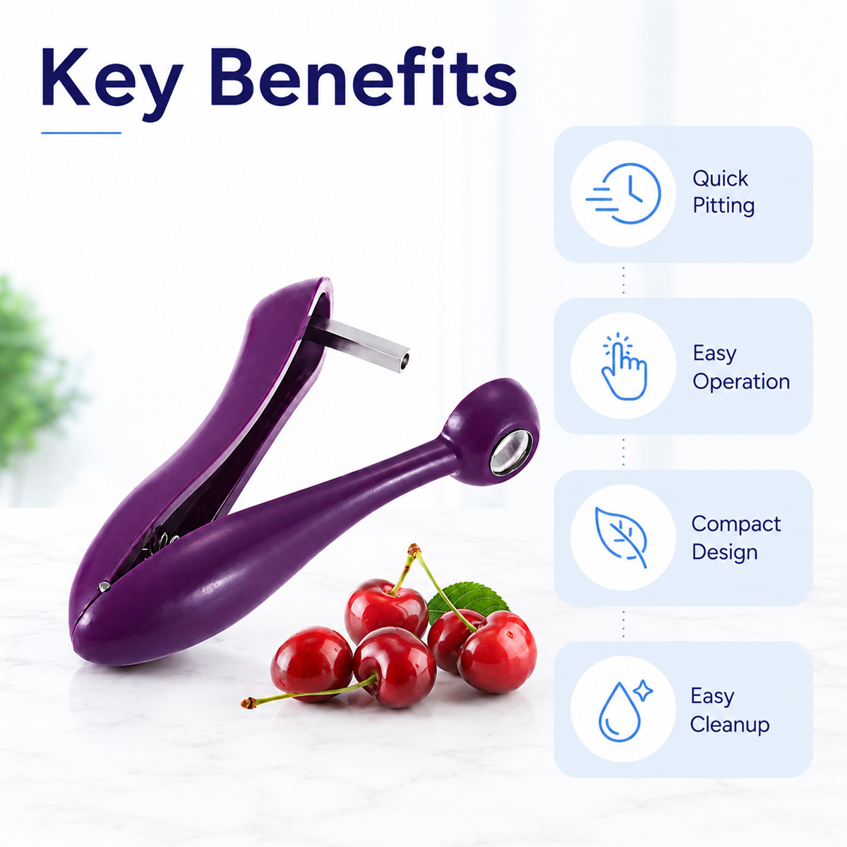 เครื่องมือแยกเมล็ดเชอร์รี่แบบม - Kitchen Baking Tools บทวิจารณ์และราคา