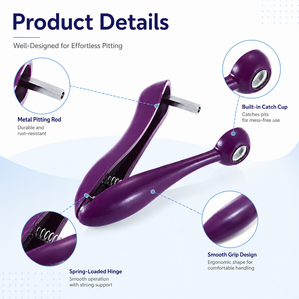 เครื่องมือแยกเมล็ดเชอร์รี่แบบม - Kitchen Baking Tools บทวิจารณ์และราคา