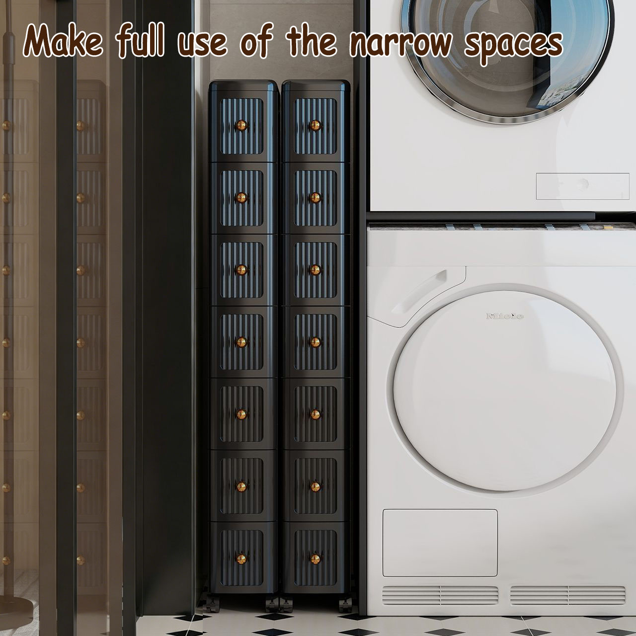 ตู้เก็บของแบบลิ้นชักช่องแคบ 15 - Kitchen Baking Storage บทวิจารณ์และราคา