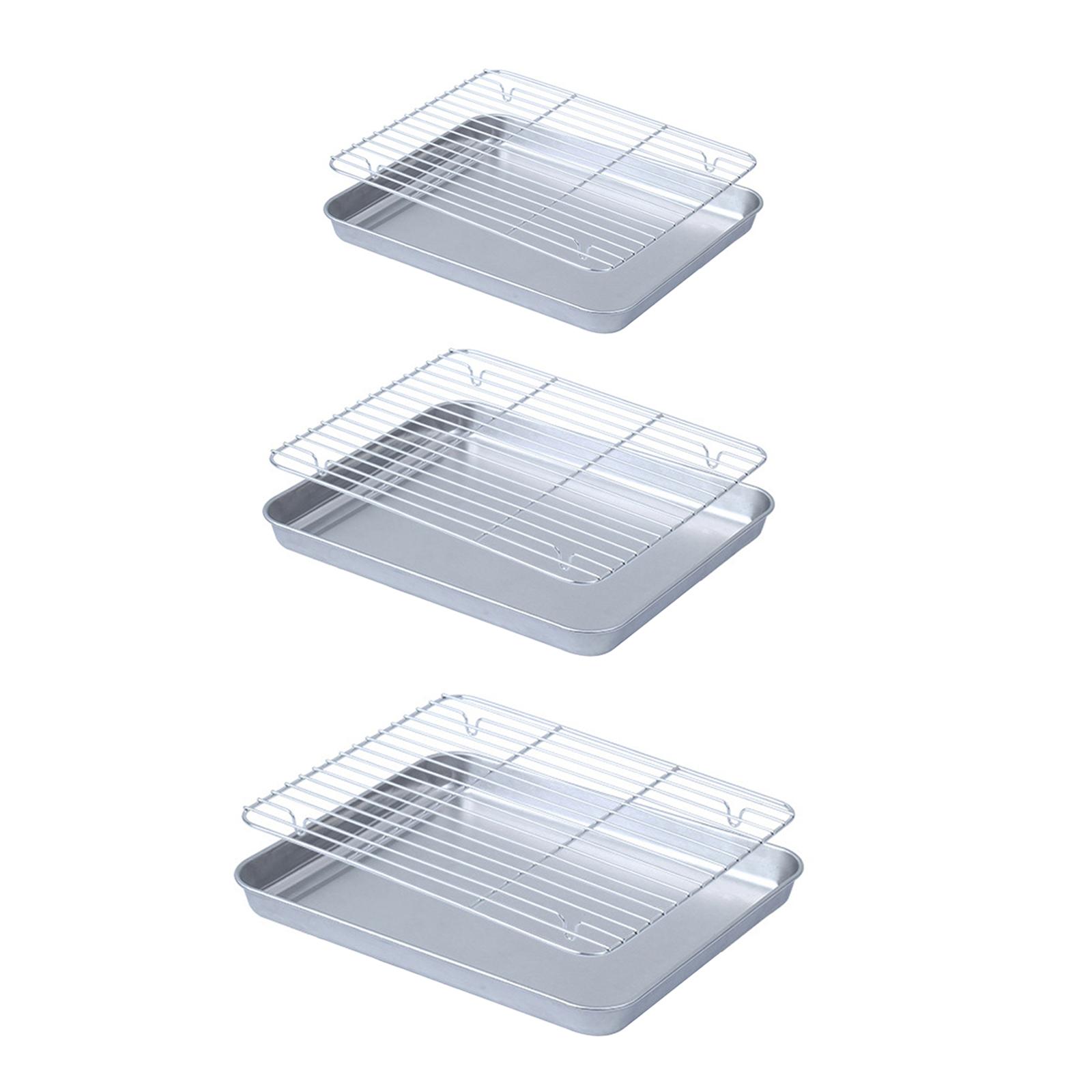 ถาดอบขนมพร้อมตะแกรงลวด สำหรับค - Kitchen Baking Pan Storage บทวิจารณ์และราคา