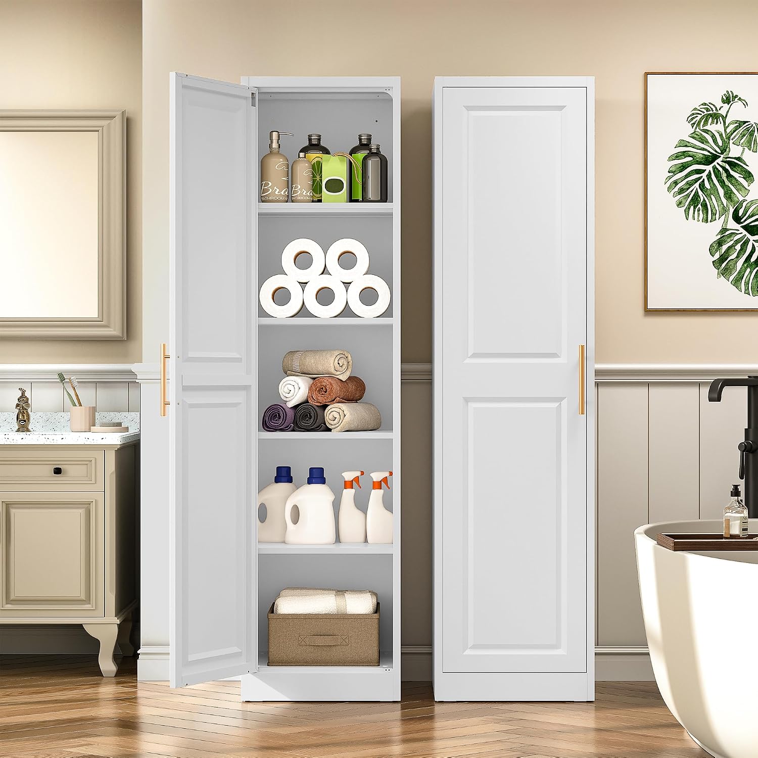 ตู้เก็บของทรงสูงแคบ ประตูเดียว - Kitchen Baking Storage บทวิจารณ์และราคา