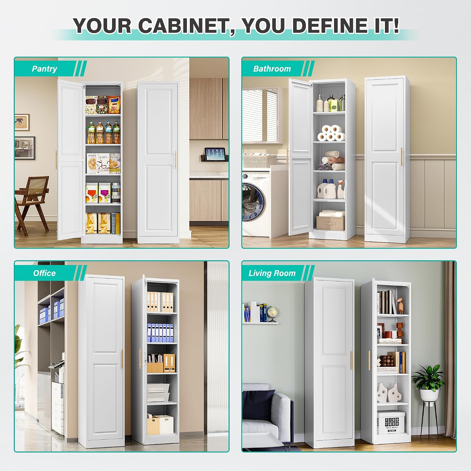 ตู้เก็บของทรงสูงแคบ ประตูเดียว - Kitchen Baking Storage บทวิจารณ์และราคา