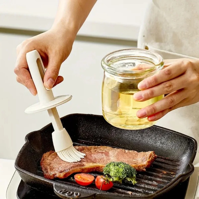 ขวดจ่ายน้ำมันพร้อมชุดแปรงซิลิโ - Kitchen Glass Baking Set บทวิจารณ์และราคา