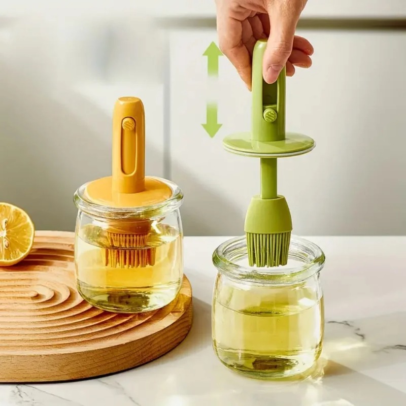ขวดจ่ายน้ำมันพร้อมชุดแปรงซิลิโ - Kitchen Glass Baking Set บทวิจารณ์และราคา