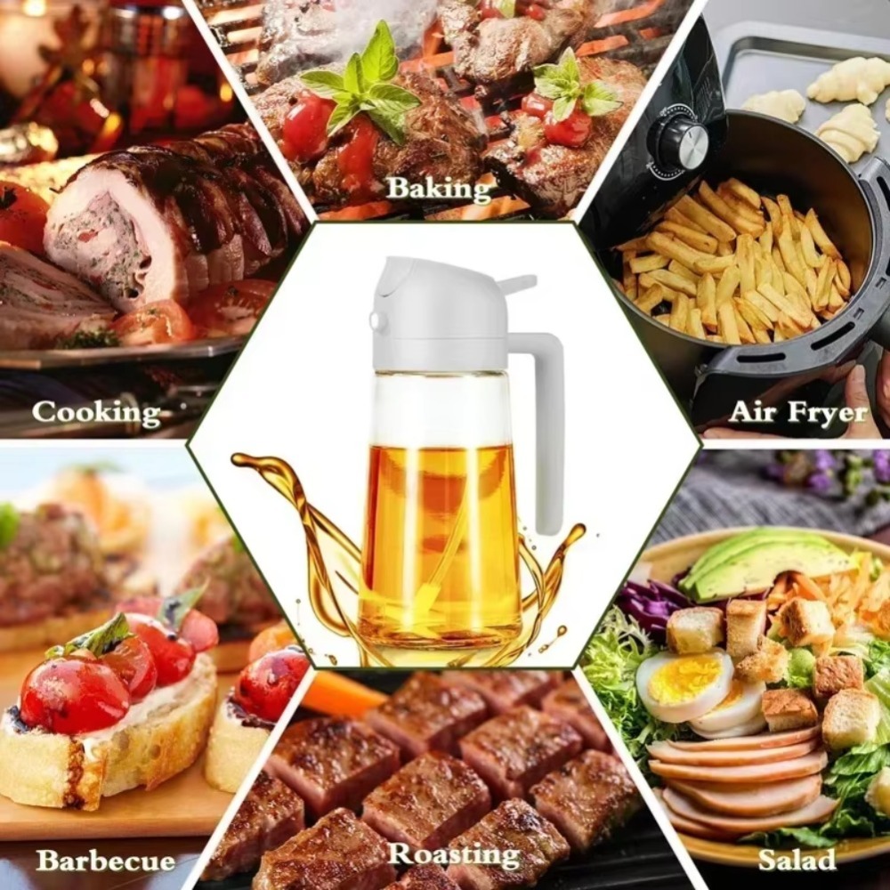 ขวดสเปรย์น้ำมันพลาสติก 2in1 ขน - Kitchen Baking Tools บทวิจารณ์และราคา