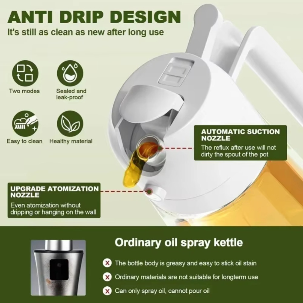 ขวดสเปรย์น้ำมันพลาสติก 2in1 ขน - Kitchen Baking Tools บทวิจารณ์และราคา