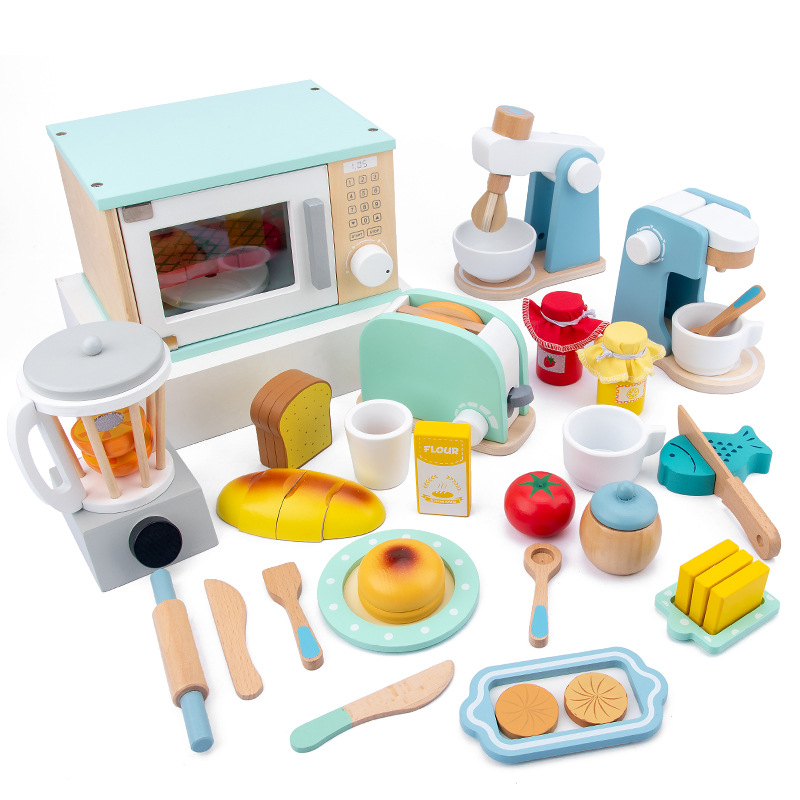 ชุดครัวไม้ของเล่นสำหรับเด็ก ชุ - Kitchen Kids Baking Set บทวิจารณ์และราคา