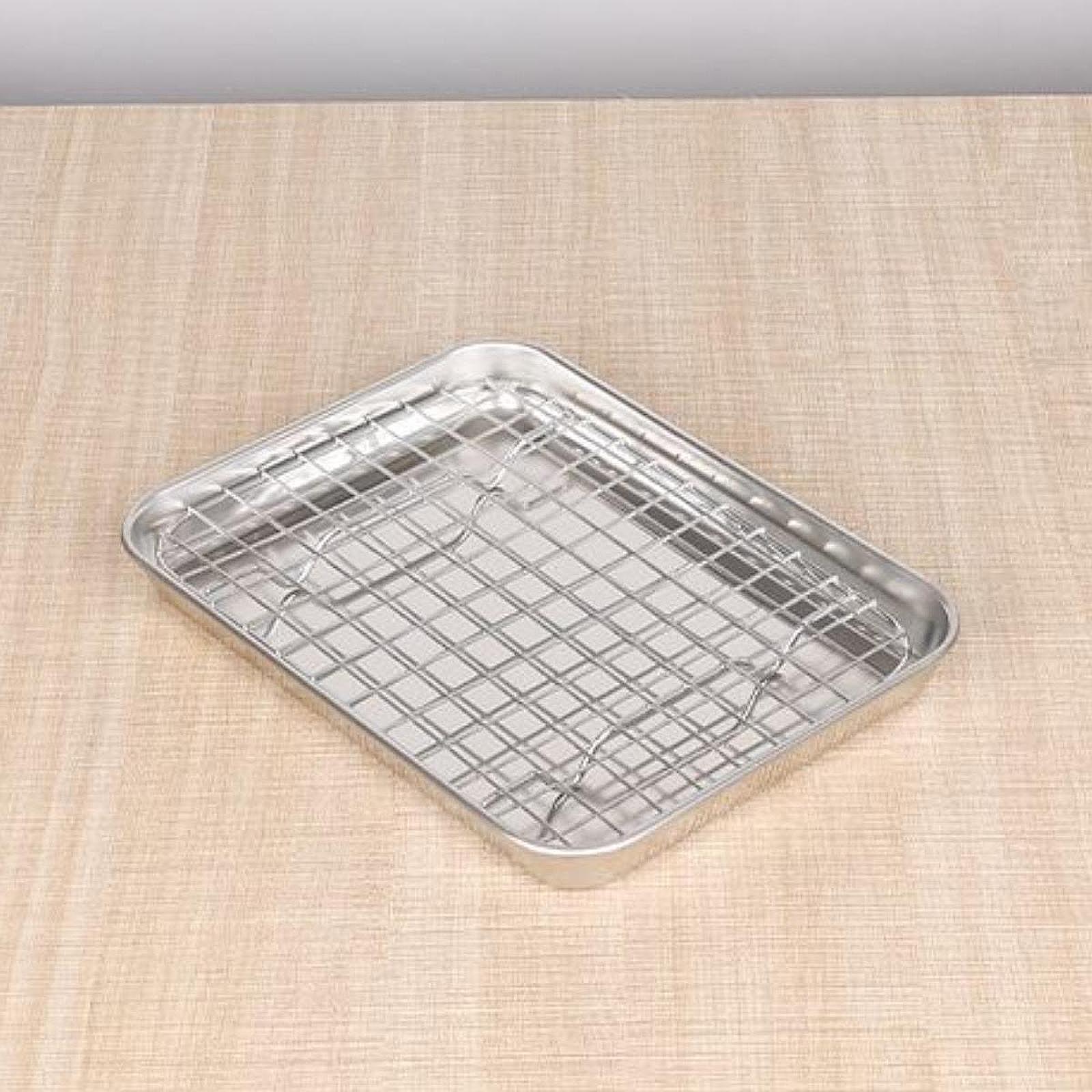 ถาดอบคุกกี้พร้อมตะแกรงระบายควา - Kitchen Baking Pan Storage บทวิจารณ์และราคา