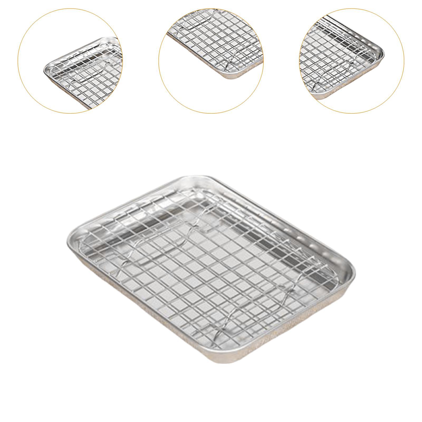 ถาดอบคุกกี้พร้อมตะแกรงระบายควา - Kitchen Baking Pan Storage บทวิจารณ์และราคา